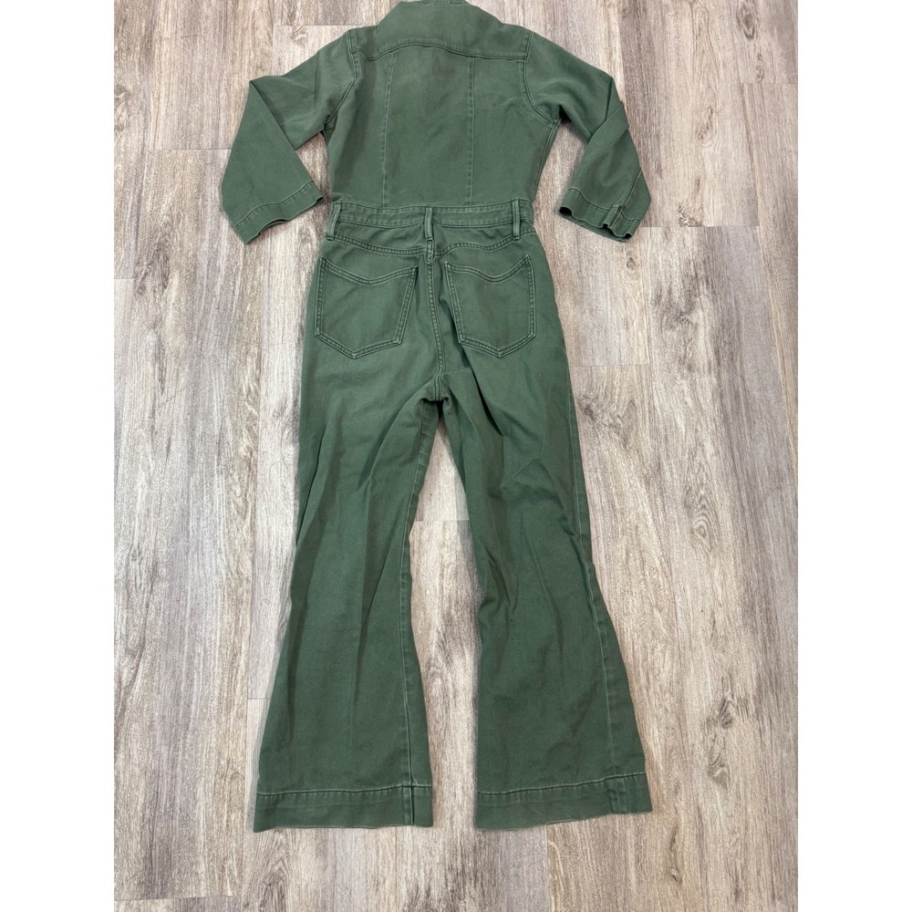 NSF Clothing Green‎ Utility Jumpsuit Flare Leg Button Up Women's Size 26 - Picture 2 of 9
